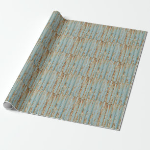 Rusty Blue Pavisserligen Metall Struktur Presentpapper