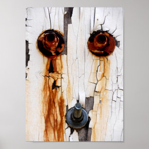 Rusty Bolts Nöt Peeling Paint Poster