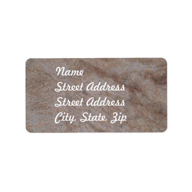 Rusty Brown Marble Adress Sticker Adressetikett (Framsidan)