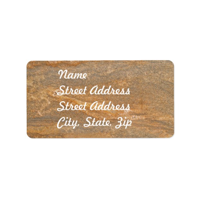Rusty Brown Marble Adress Sticker Adressetikett (Framsidan)