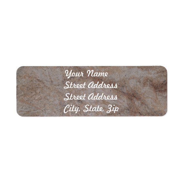 Rusty Brown Marble Returadress Sticker Etikett (Framsidan)