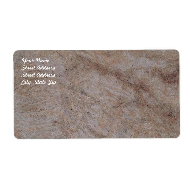 Rusty Brown Marble Shipping Label Fraktsedel (Framsidan)