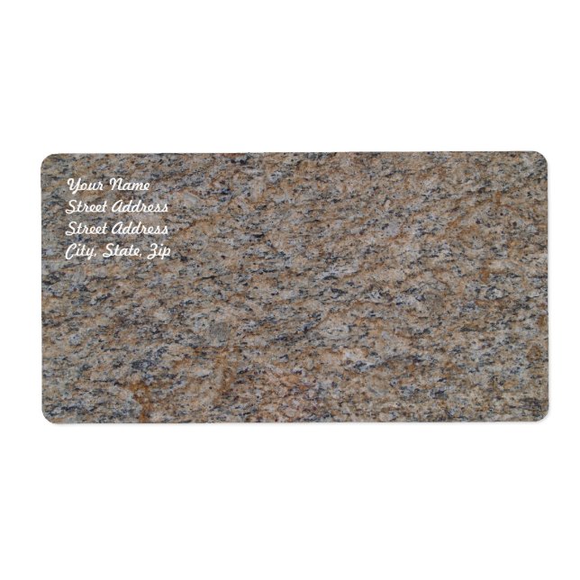 Rusty Brown Marble Shipping Label Fraktsedel (Framsidan)