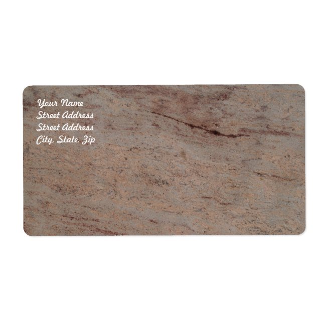 Rusty Brown Marble Shipping Label Fraktsedel (Framsidan)