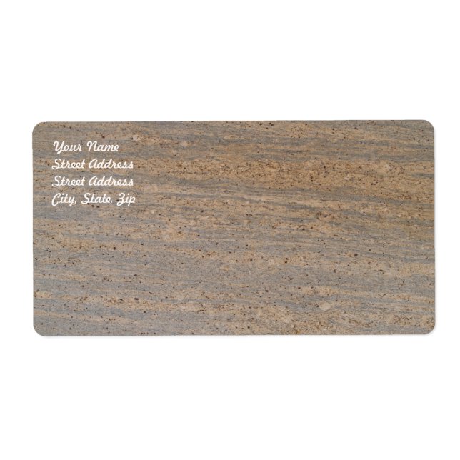 Rusty Brown Marble Shipping Label Fraktsedel (Framsidan)