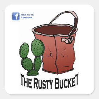 Rusty Bucket Fyrkantigt Klistermärke