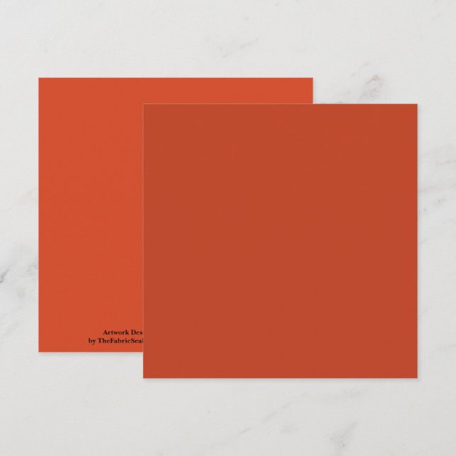 Rusty Burnt Pumpkin Solid Färg Kort (Fram/baksida)