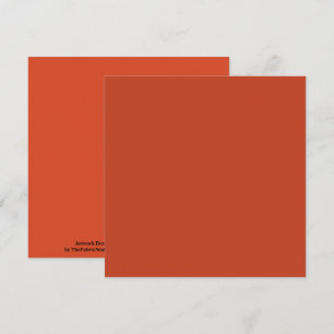 Rusty Burnt Pumpkin Solid Färg Kort