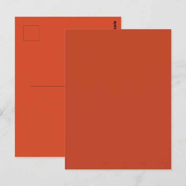 Rusty Burnt Pumpkin Solid Färg Vykort (Fram/baksida)