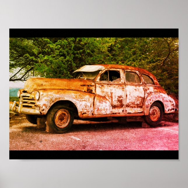 Rusty Classic Car Poster (Framsidan)