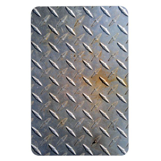 Rusty Diamond Plate Steel Magnet (Vertikal)
