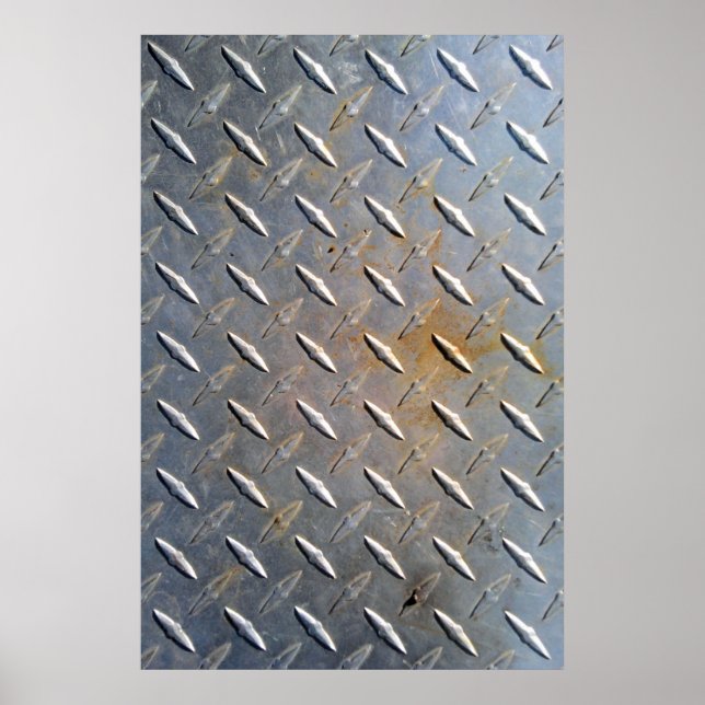 Rusty Diamond Plate Steel Poster (Framsidan)