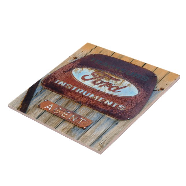 Rusty Enamel Fransk Sign. Kakelplatta (Sidan)