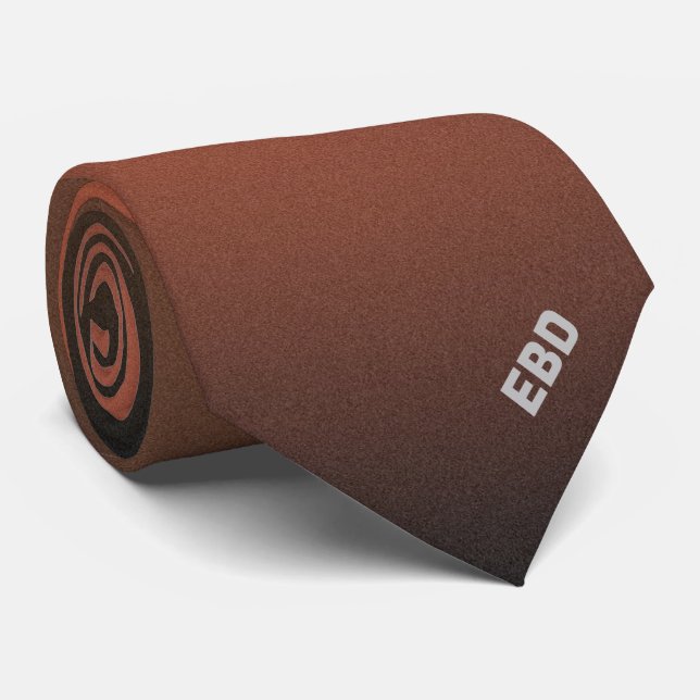 Rusty Fall Ombre | Personlig Initialer Necktie Slips (Rullad)