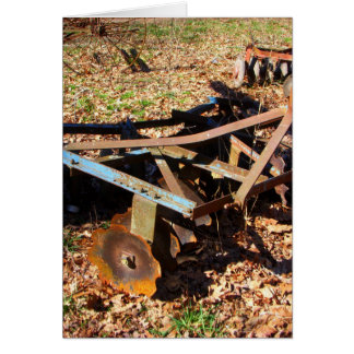 Rusty Farm Fält Equipment Hälsningskort