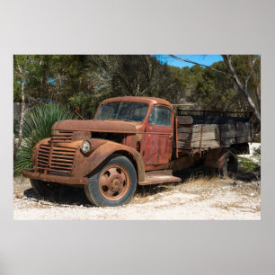 Rusty gammal lastbil poster