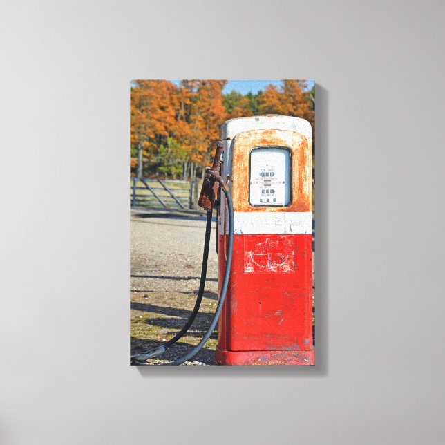 Rusty Gas Pump Canvastryck (Framsida)