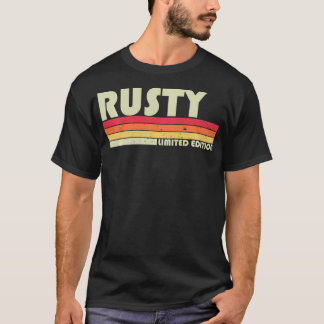 RUSTY Gift Namn Personlig Funny Retro Vintage B T Shirt
