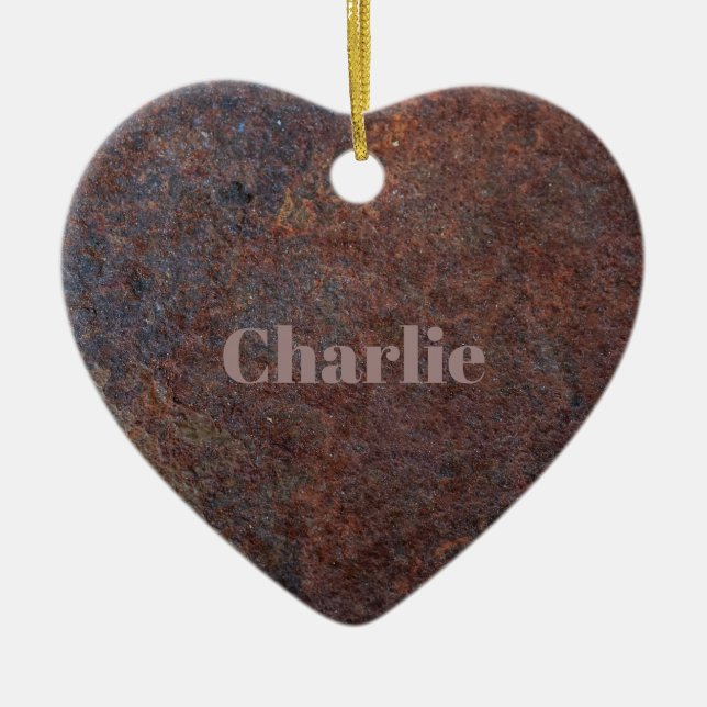 "Rusty Heart" Anpassat namn, ornament (Framsidan)