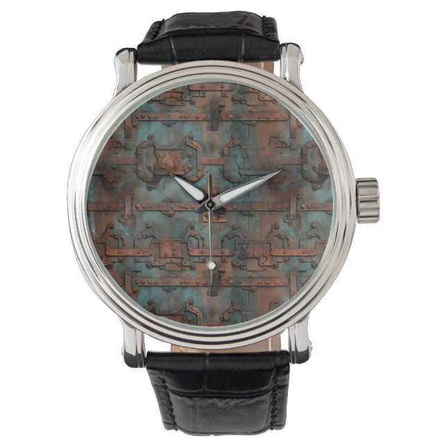 Rusty Järn Wall Clock Armbandsur (Framsida)