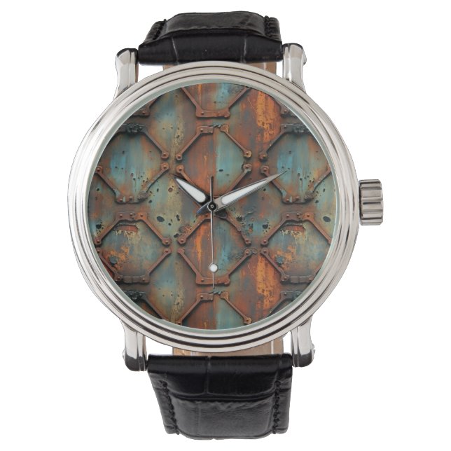 Rusty Järn Wall Clock Armbandsur (Framsida)