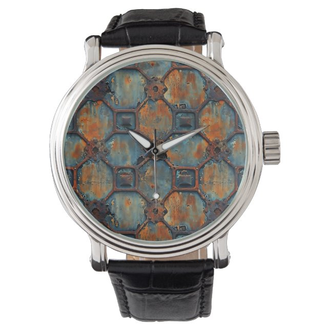 Rusty Järn Wall Clock Armbandsur (Framsida)
