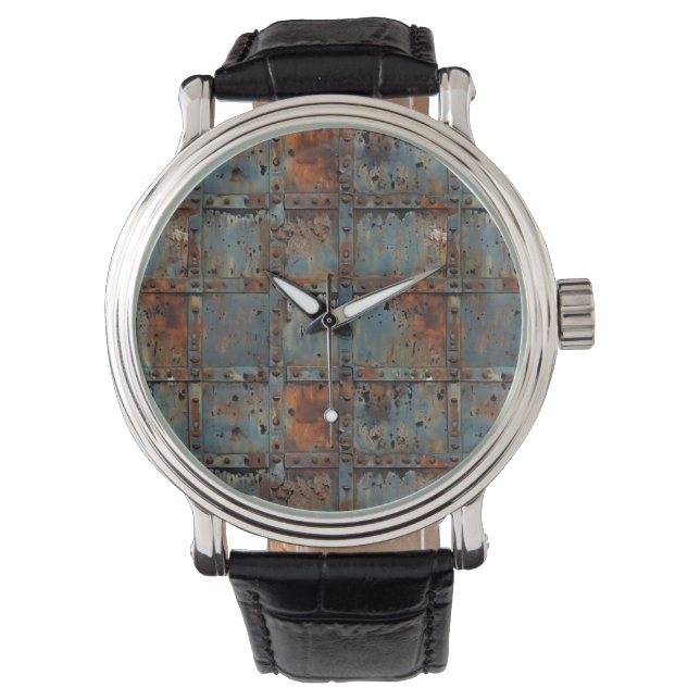 Rusty Järn Wall Clock Armbandsur (Framsida)