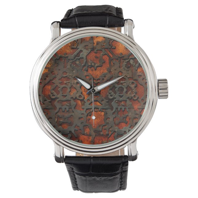Rusty Järn Wall Clock Armbandsur (Framsida)