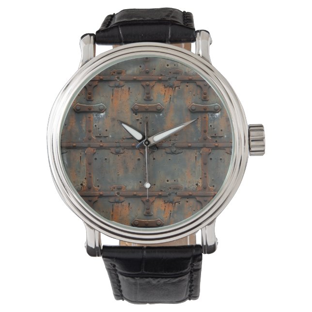Rusty Järn Wall Clock Armbandsur (Framsida)