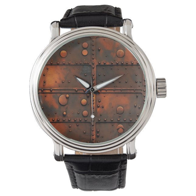 Rusty Järn Wall Clock Armbandsur (Framsida)