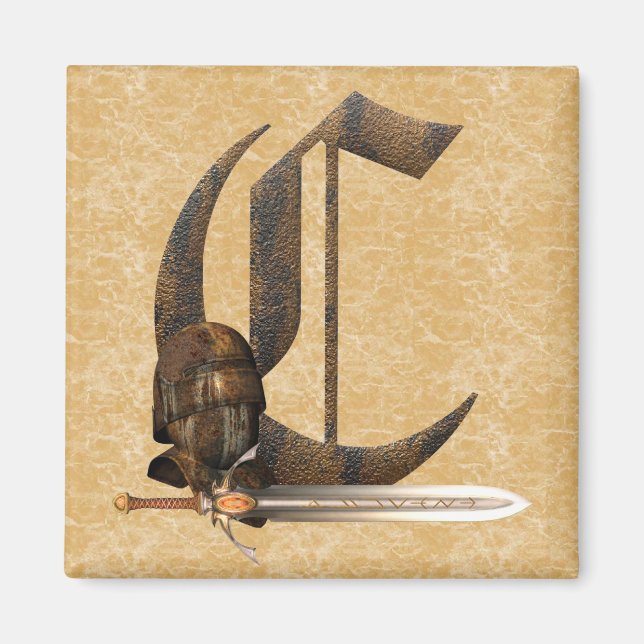 Rusty Knight Initial C Magnet (Framsidan)