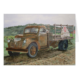 Rusty Lastbil Sattui Winery Napa Valley Hälsningskort