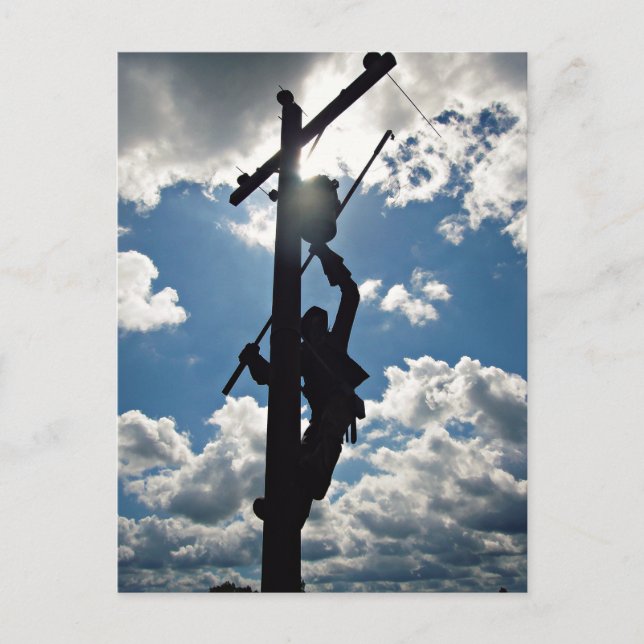 Rusty, Lineman Post Card Vykort (Framsida)