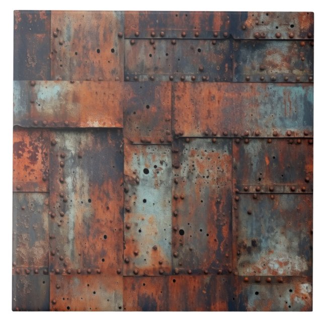 Rusty Metall Ceramic Tile Kakelplatta (Framsidan)