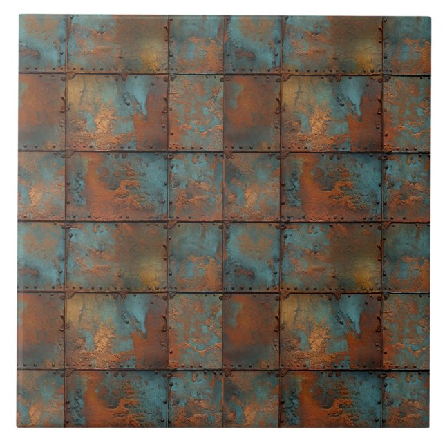 Rusty Metall Ceramic Tile Kakelplatta (Framsidan)