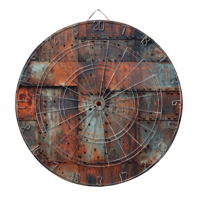 Rusty Metall Dartboard Darttavla (Framsidan)