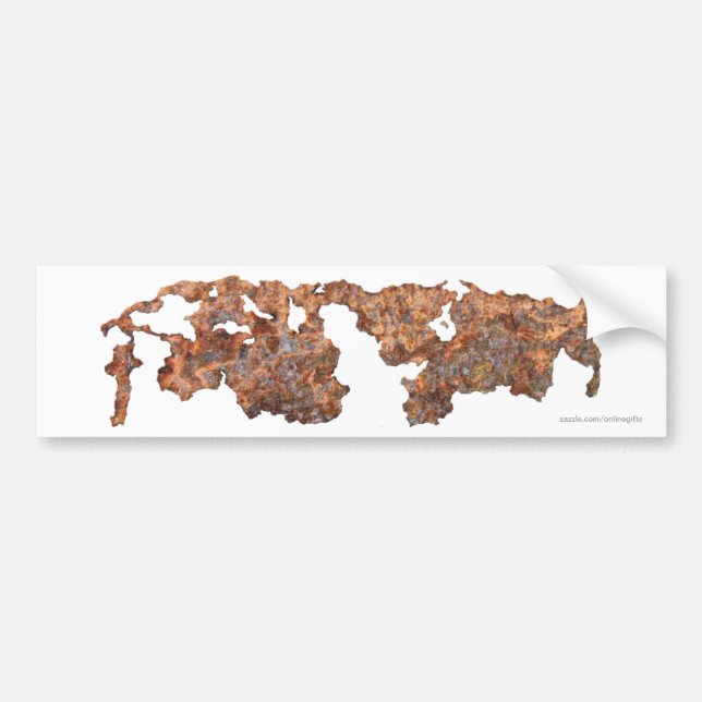 Rusty Metall Funny Corroded Steel Gift Bildekal (Framsidan)