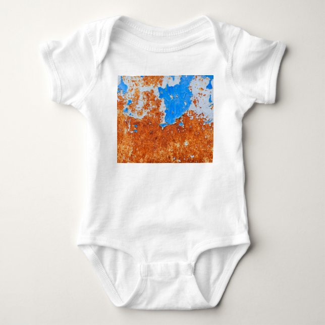 Rusty Metall: Grunge Struktur Mönster T Shirt (Framsida)