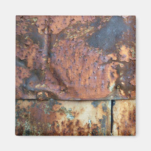 Rusty Metall Siding Old Industrial Byggnad Magnet