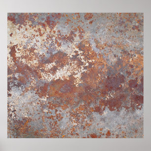Rusty Metall Struktur Background Poster