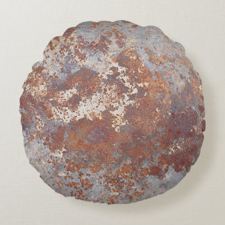 Rusty Metall Struktur Background Rund Kudde