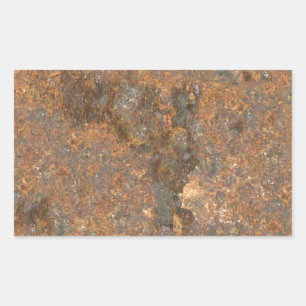 Rusty Metall Struktur Rektangulärt Klistermärke
