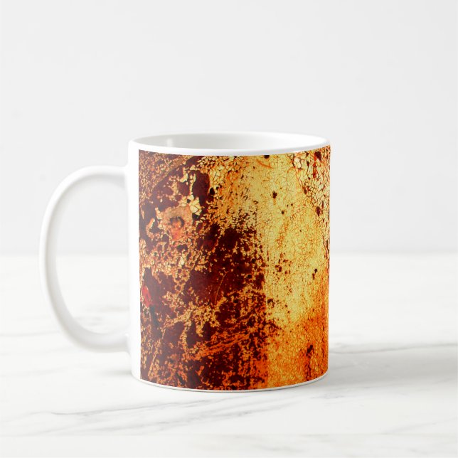 Rusty metall surfaceabstract, aging, home deckt, b kaffemugg (Vänster)