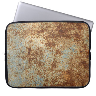 Rusty Metall: Texturerad panelbakgrund. Laptop Fodral