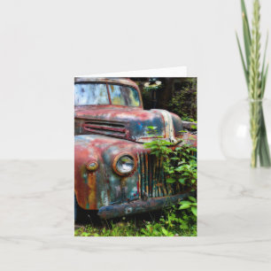 Rusty Old Antique Lastbil Kort
