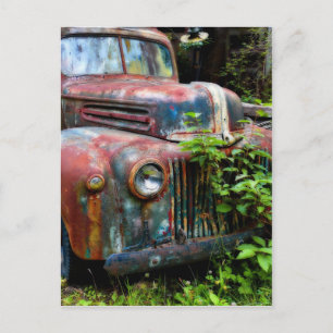 Rusty Old Antique Lastbil Vykort