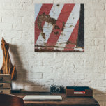 Rusty old boat Wrapped Canvas (Gloss)<br><div class="desc">Solnedgång vid låg tidvatten med segelbåtar. Arbetsyta (glapp)</div>