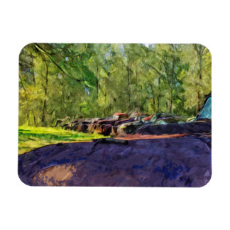 Rusty Old Cars and Lastbilar Abstrakt Magnet