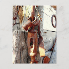 Rusty Old chain and Verktyg Vykort