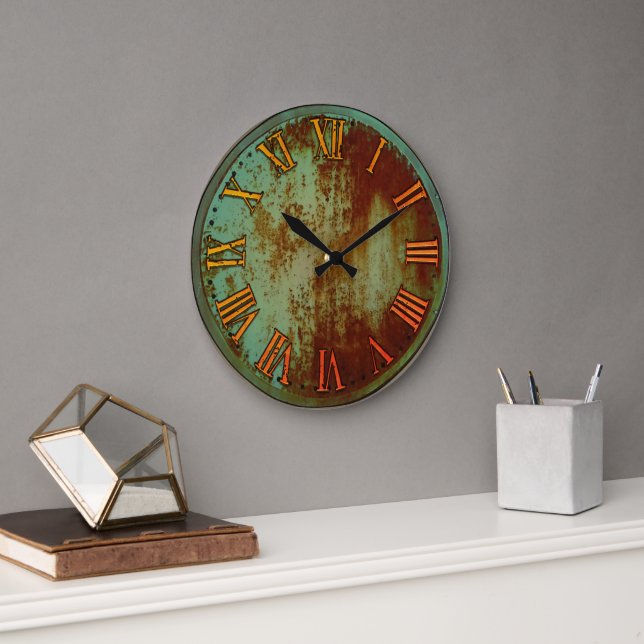 Rusty Old Clock Stor Klocka (Kontor)